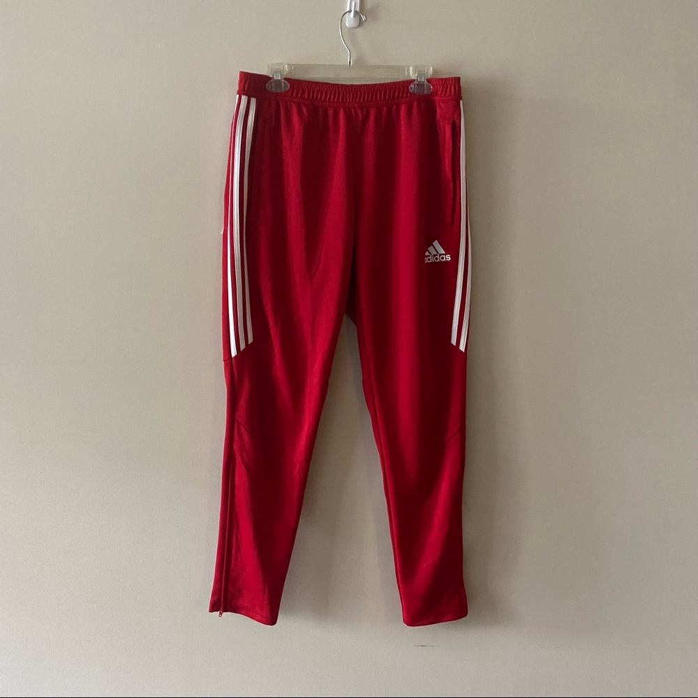 Red Adidas Amicool Men Tiro Track Pants Large